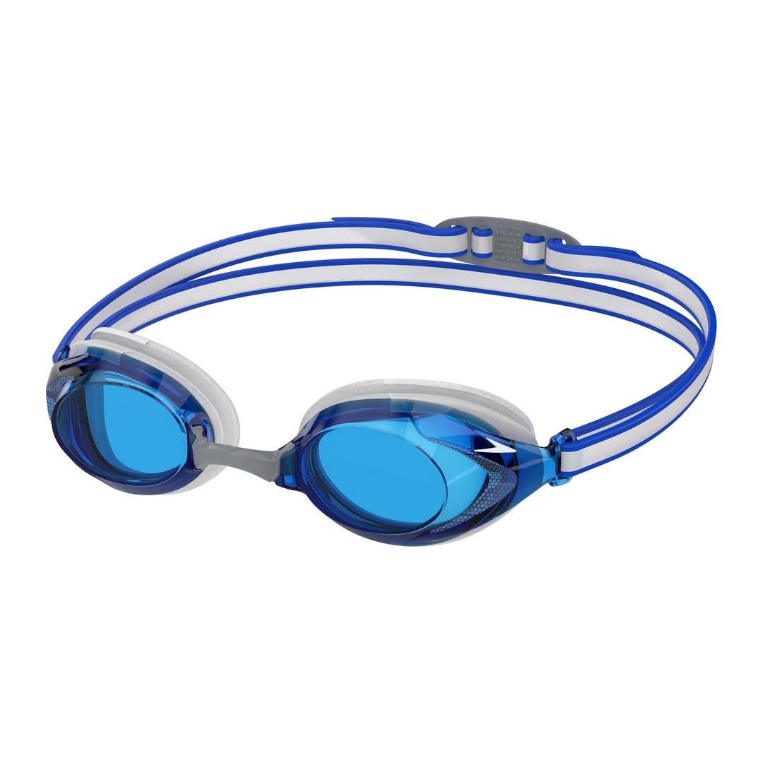Speedo Unisex Kids Vanquisher 3.0 Goggles | Swim | Enhanced Vision, Speedo Blue, One Size