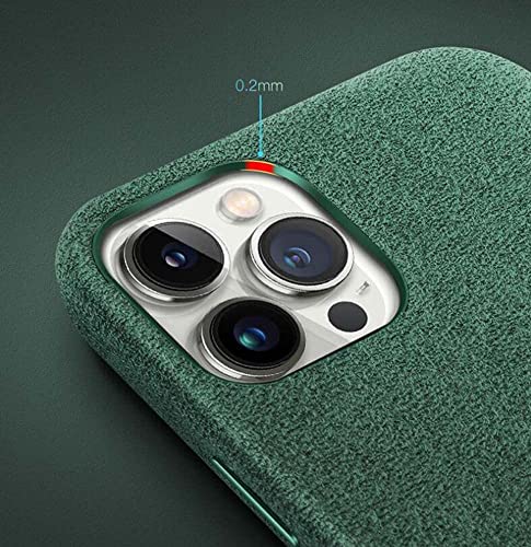 Coque iPhone 13 alcantara vert résolvant les risques de casse écran - 5