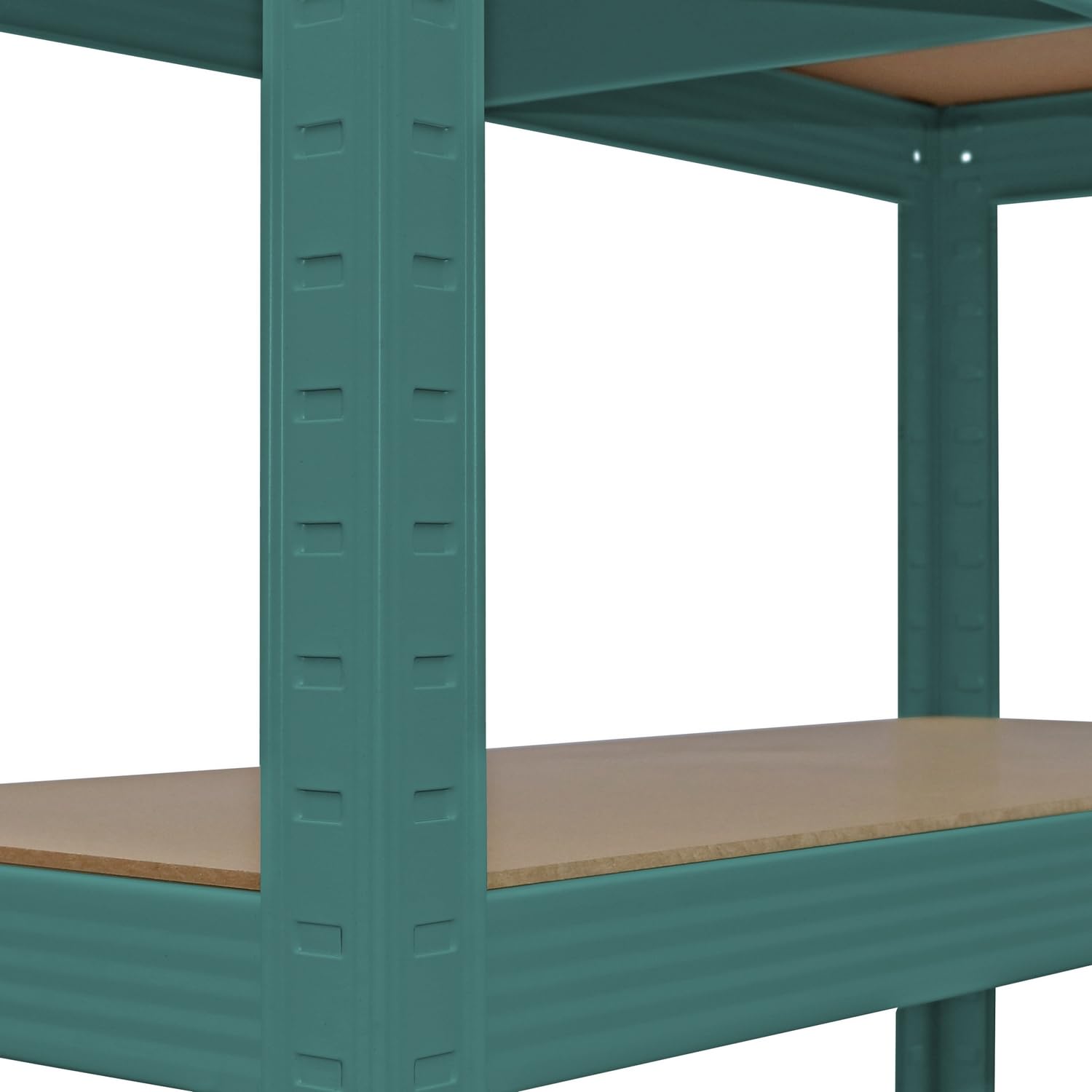 Brigros - Set Scaffali In Metallo 150x75x30cm Portata Totale 875 Kg, 5 Ripiani MDF, Carico Per Ripiano 175 Kg Scaffale Salvaspazio Per Garage, Officina, Cantina, Magazzino (Verde)