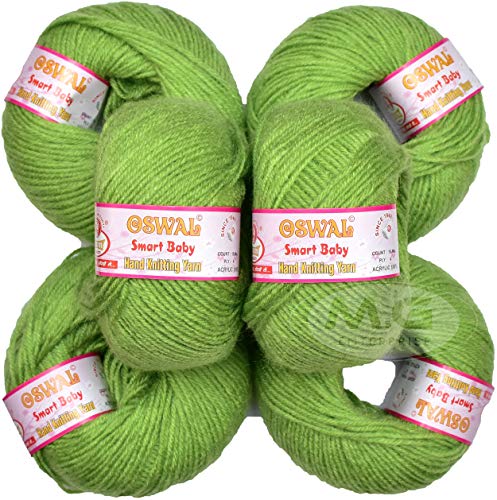 Image of M.G ENTERPRISE Brilon Apple GreenWool Thread 250 Premium Knitting Yarn for Crochet Projects