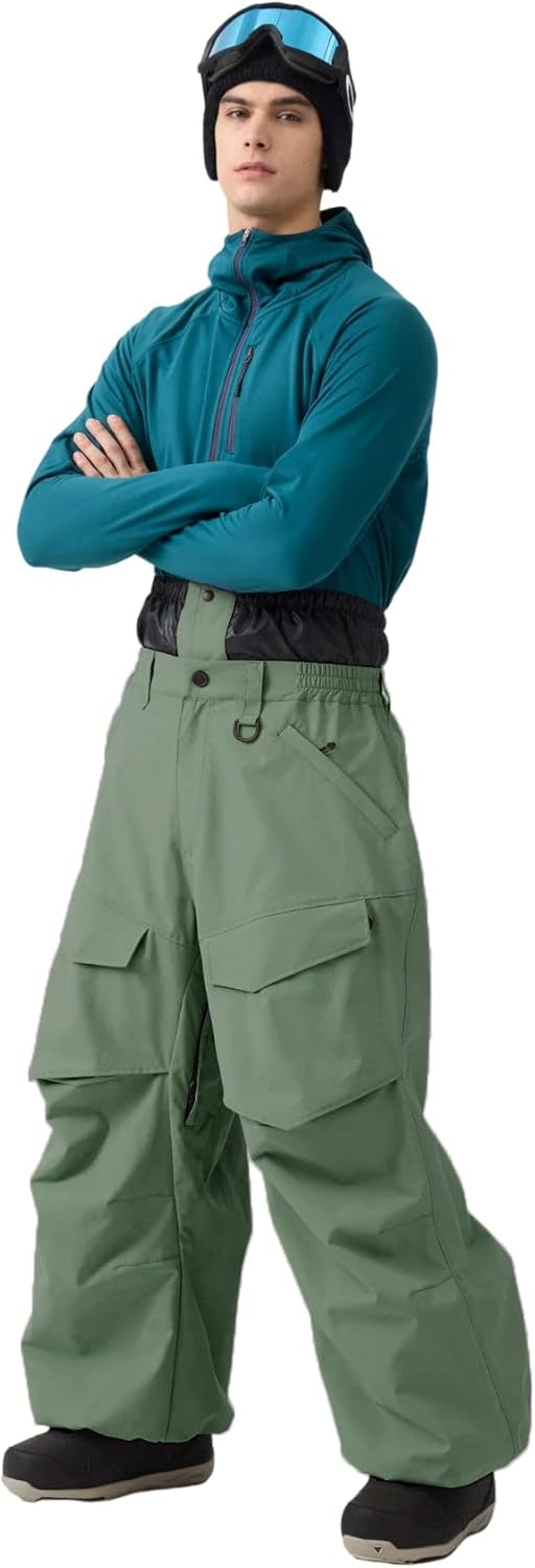 GSOU SNOW Men Snow Pants Baggy Snowboard Pants Women Ski Pants Sport Insulated Loose Waterproof Windproof Winter Hiking Warm - Image 3