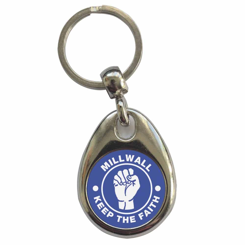 Ozorath Millwall Keep The Faith Northern Soul Keyring Keychain with Split Ring Attachment and Metal Key Fob