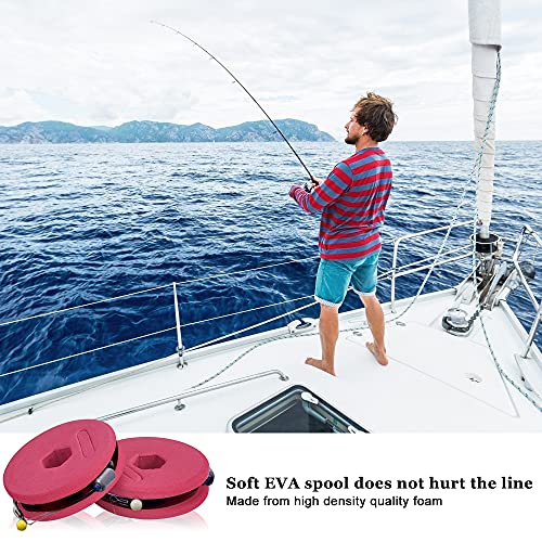 ANTHYTA 16 Stück Schaumstoff Schnuraufwickler für Vorfächer 43 * 13mm Fishing Vorfach Angelschnur Spulen mit Kunststoff… – Bild 4
