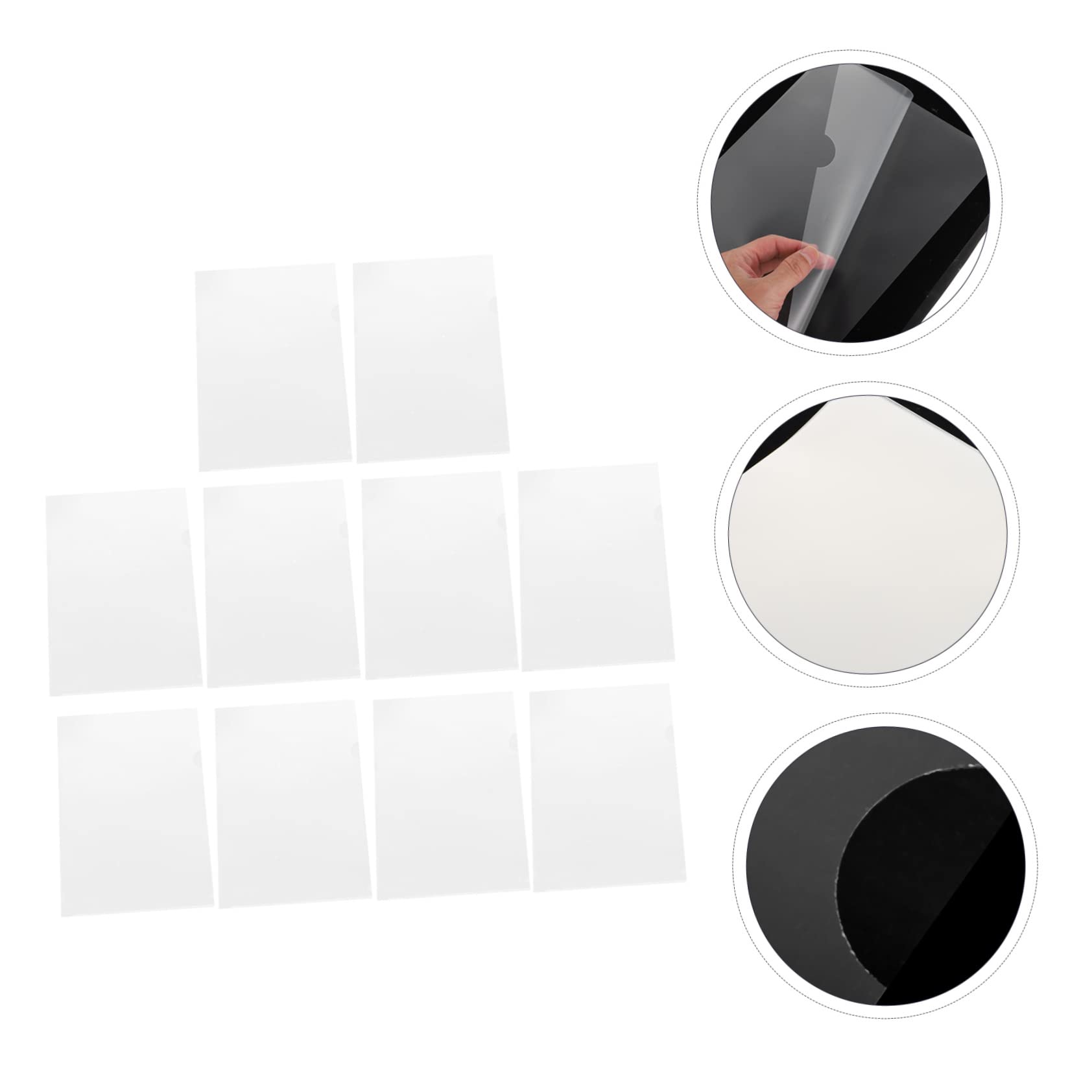 Gadpiparty 100 Pièces Shape Folders Plastique Transparent pour Documents Classeurs Souples et Pratiques pour Organisation des Documents