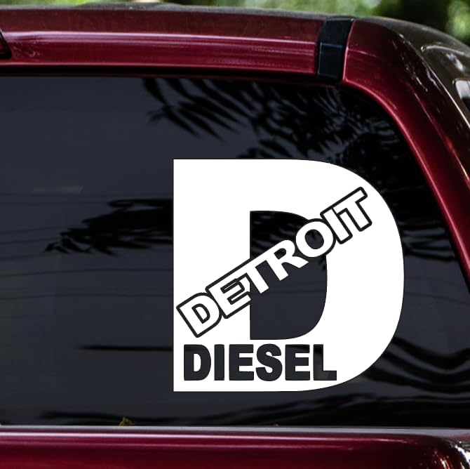 DETROIT DIESEL - Calcomanía grande para carreras, Tuning Street, camión diésel, 11 x 12 pulgadas, se adapta a automóviles, SUV y camiones, en