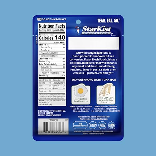 Image of Starkist Chunk Light Tuna in Sunflower Oil, 2.6 Oz. Pouch
