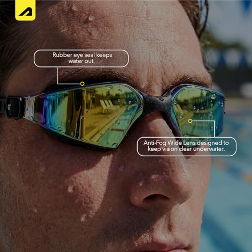 Image of Boldfit Swimming Goggles for Men & Women With Adjustable Strap, Swimming Goggles for Women Air Tight & for Adults With Ear & Nose Plug Set- Black