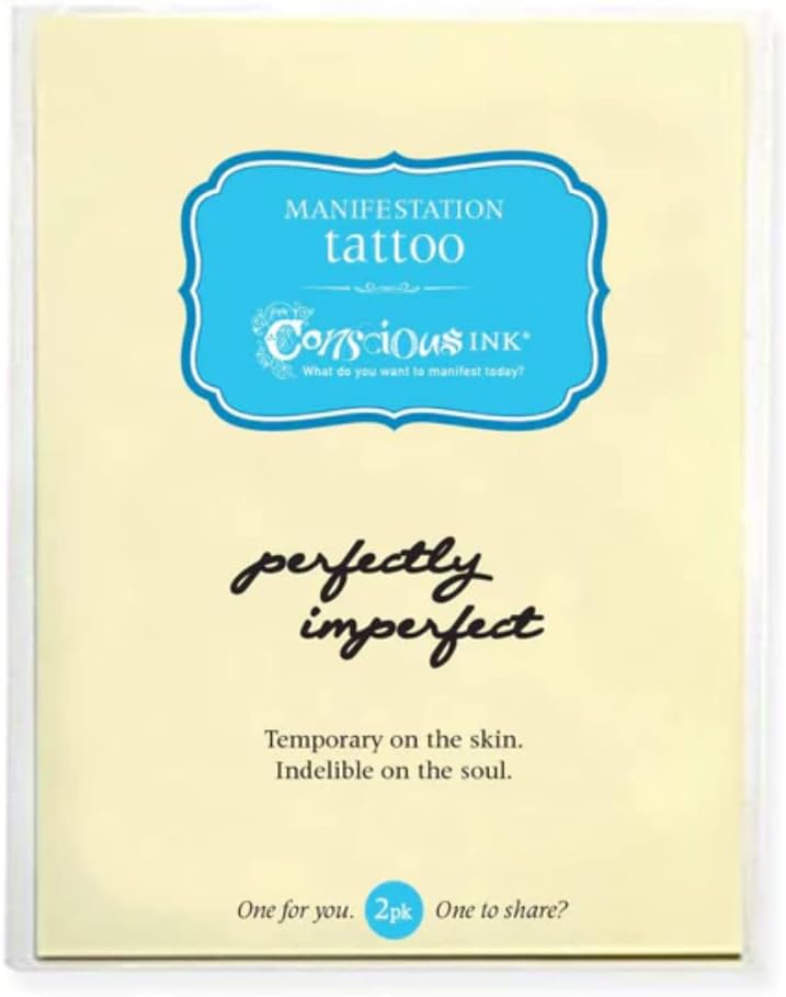 Conscious Ink Manifestation Tattoo 3-Pack "Perfectly Imperfect" (Set of 3)