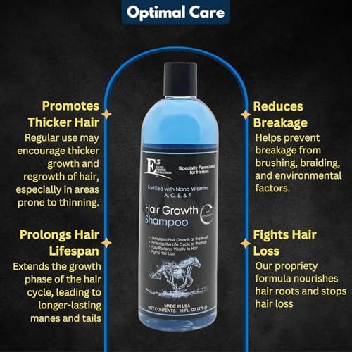 E3 Hair Growth Shampoo & Argan Oil Conditioner Set for Horses and Dogs
