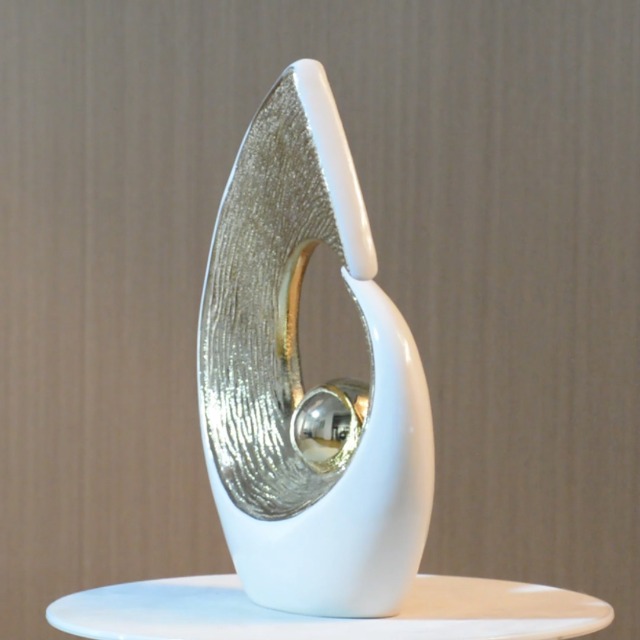 Estatua abstracta de porcelana para decoración de hogar miniatura 7