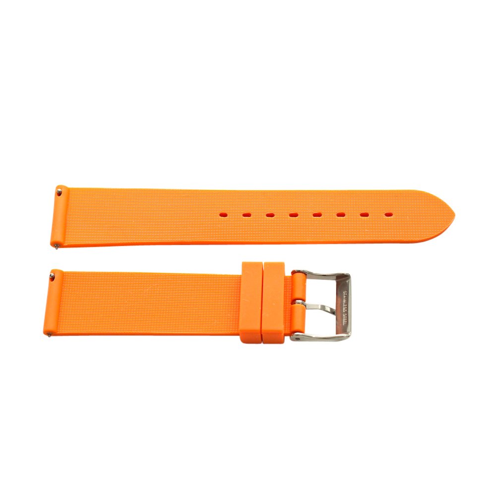 Clockwork Synergy - Divers Silicone Watch Band Straps - Orange - 16mm for Men Women