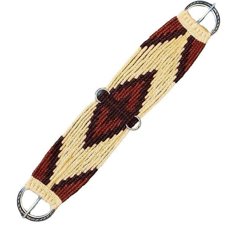 CHEVAL's Premium Horse Western Mohair Wool Cinch 26' - Breathable Saddle Cinch with Stainless Steel Buckles - Durable and Comfortable Equestrian Gear- Ideal for Trail Riding, Barrel Racing (MG-01)