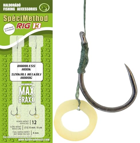 Haldorado SpéciMethod Rig13, 8 cm Angelvorfach ohne Widerhaken, 0,10 mm geflochtene Schnur, Größe 12 Haldorado SpéciMethod Rig13, 8 cm Angelvorfach ohne Widerhaken, 0,10 mm geflochtene Schnur, Größe 12