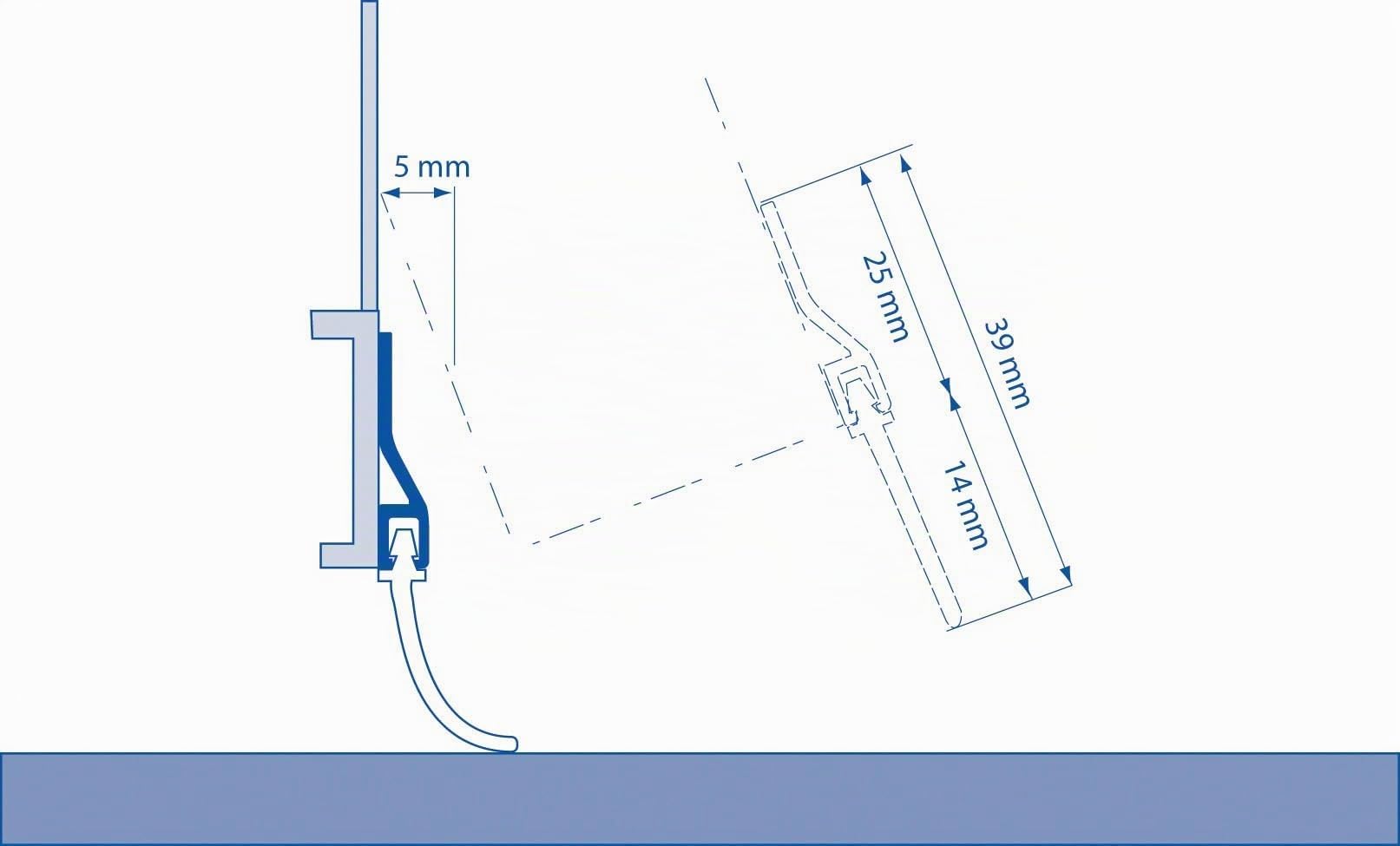 ELLEN - Bas de porte de garage petite bavette ADS-ZW 250 cm - 0301006D
