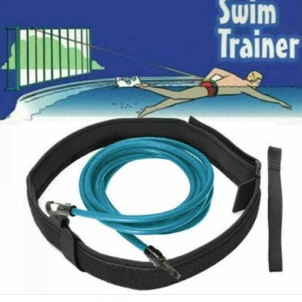 Ceinture de résistance pour entraînement de natation, exercice, gym, sports nautiques, professionnels, débutants, noir, 3 m