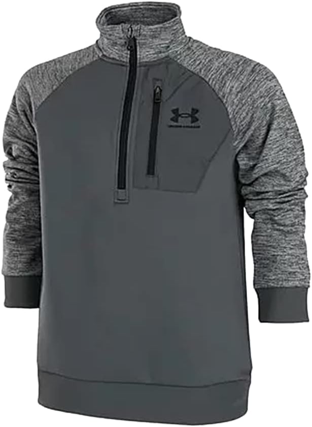 Under Armour AF Half-Zip Sweatshirt Boys Active Sweaters Size YXL, Color: Charcoal