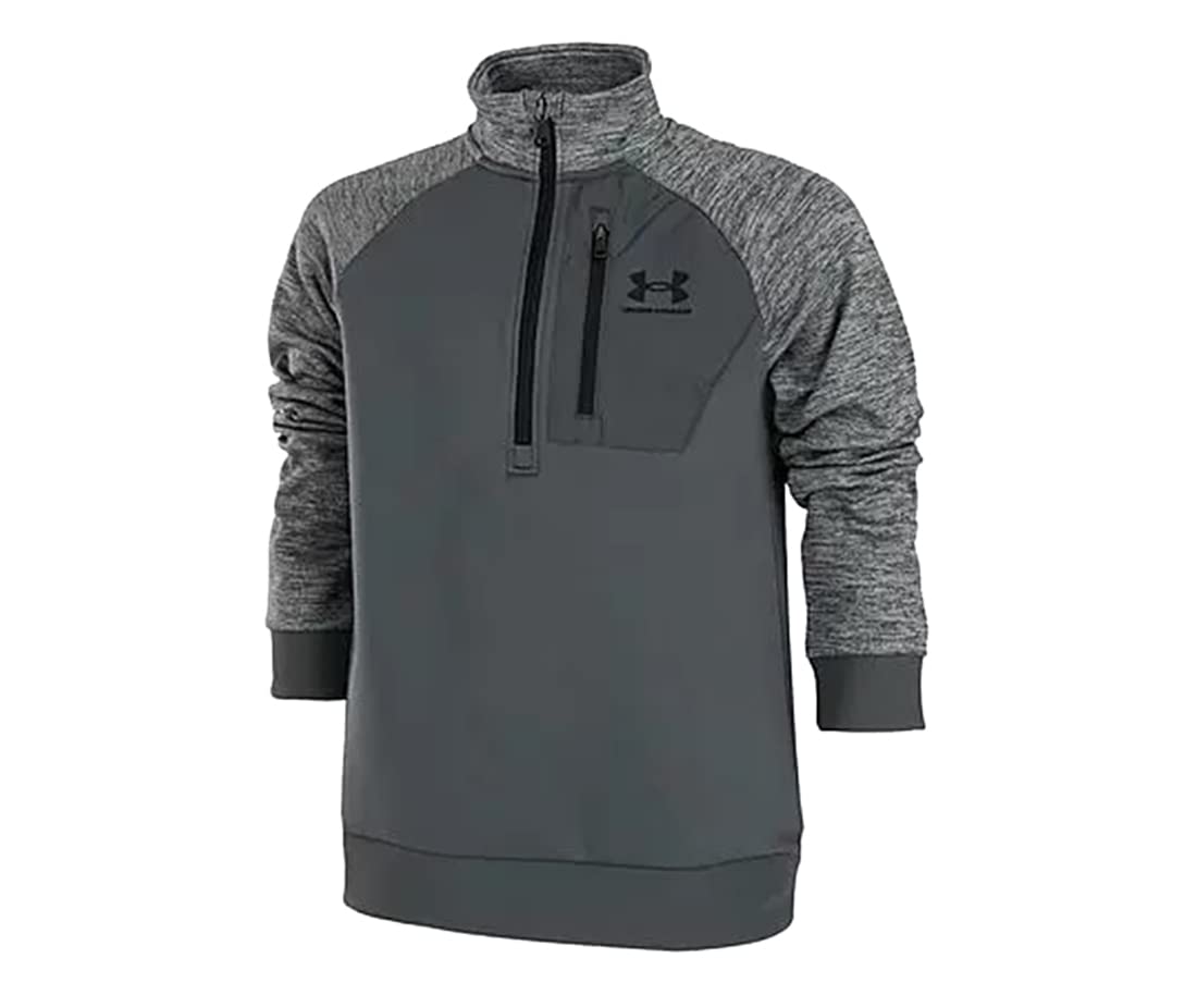 Sweat active Under Armour AF half-zip boys charcoal taille YXL - 3