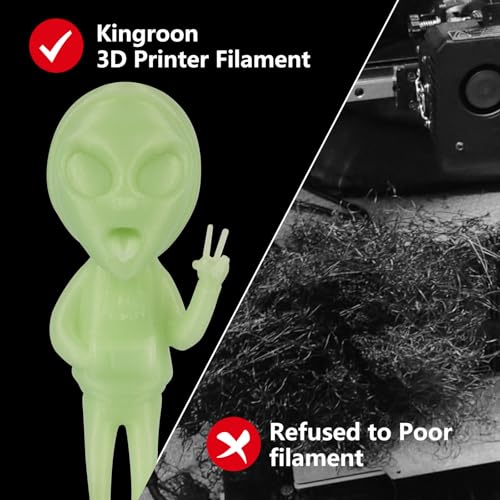 Image of Kingroon Glow in Dark 1.75mm PLA Filament, Fit Most FDM 3D Printers, Dimensional Accuracy + /- 0.03 mm, 1kg Spool(2.2lbs), Luminous PLA 3D Printer Filament - Yellow