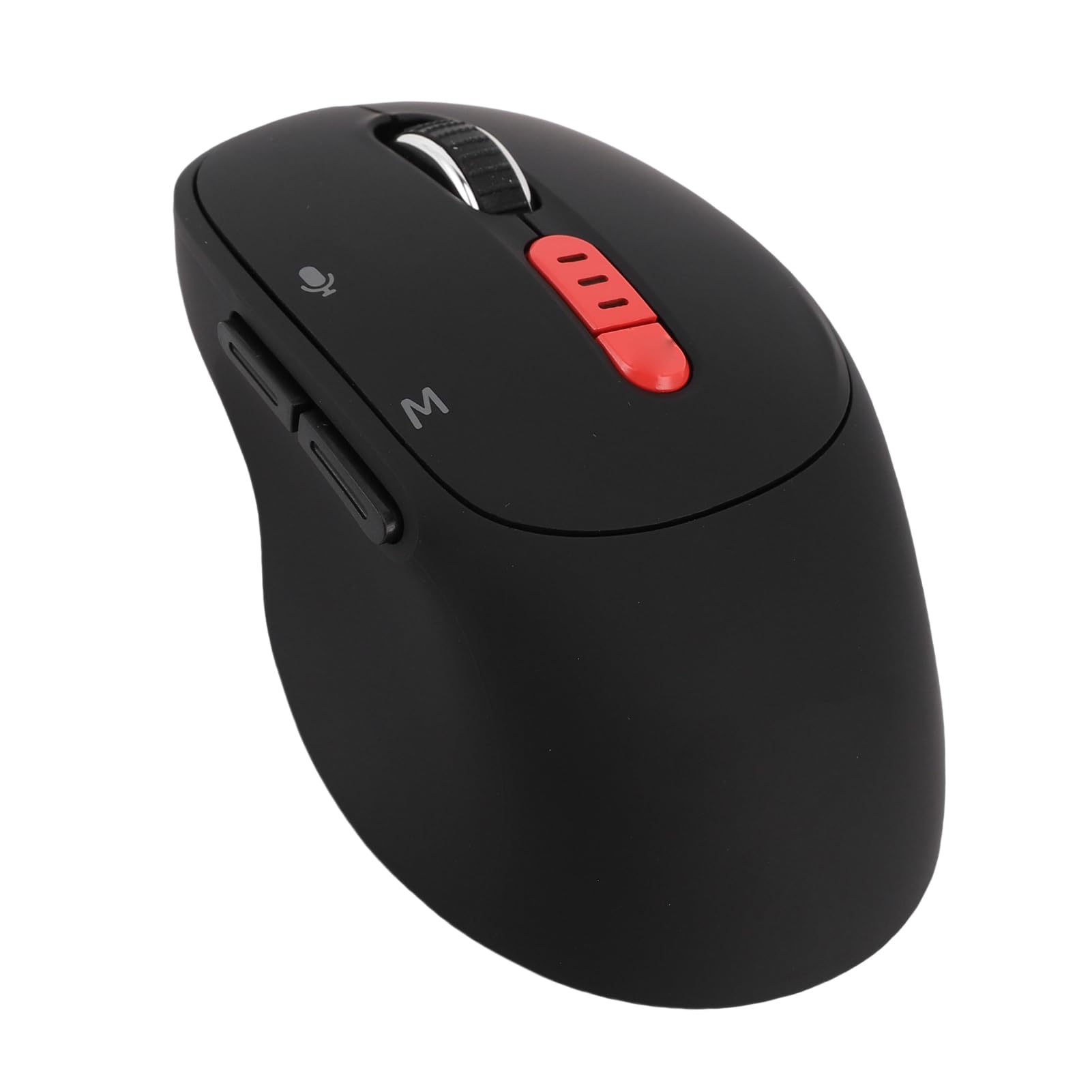 Bewinner M9 AI Sprachmaus für GPT, 6-in-1 Kabellose Maus mit Spracheingabe und Übersetzung, Leise, Ergonomische Bluetooth-Mäuse, Wiederaufladbar mit 3-Modus-Konnektivität für PC (Black)