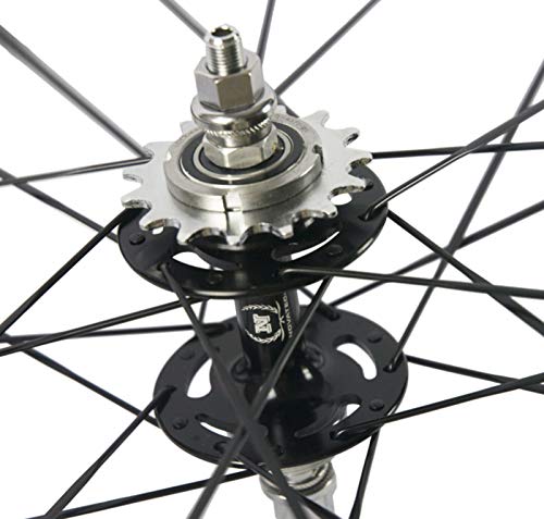 Hulkwheels Carbon Fixed Gear Wheelset 700C Single Speed Bike/Fixie Bicycle Front & Rear Wheel Set Clincher Type 88Mm Depth 23Mm Width Rim Track Bike Wheelset 12K Glossy (1 Pair Wheelset) #TOP3