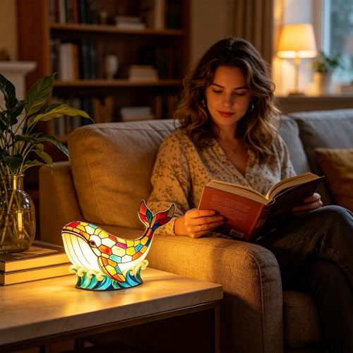 Lampe décorative rechargeable USB avec diffusion lumineuse douce pour meuble de salon - 2