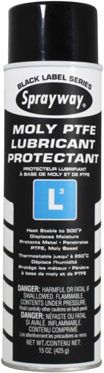 Sprayway SW289-12PK L3 Moly PTFE Lubricant Protectant 15oz 12 Pack