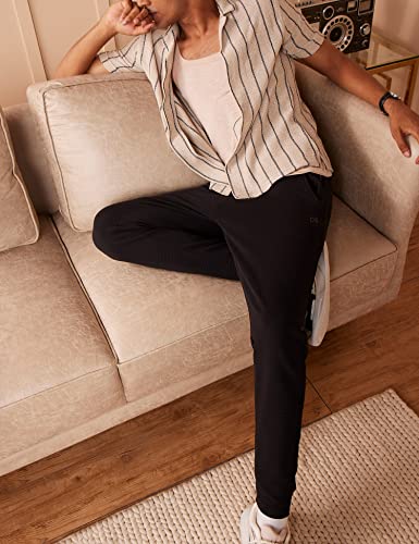 Image of DAMENSCH Men's Regular Fit Mid Rise Ottoman Joggers | Stylish Joggers for Casual Wear