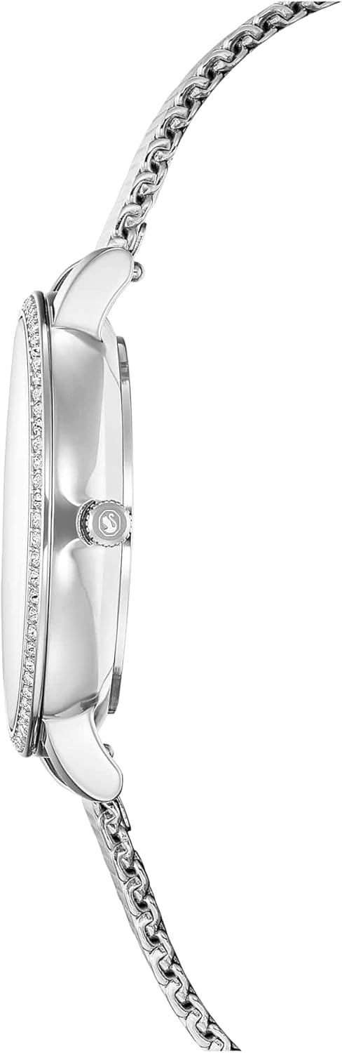 Swarovski Clarica Watch, Swiss Made, Metal Bracelet, Silver Tone, Stainless Steel