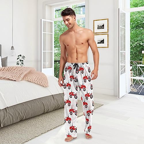 Fisyme Red Farm Tractors Mens Pajama Pants Men's Pajama Bottoms Soft Sleep Lounge Pj Pants4