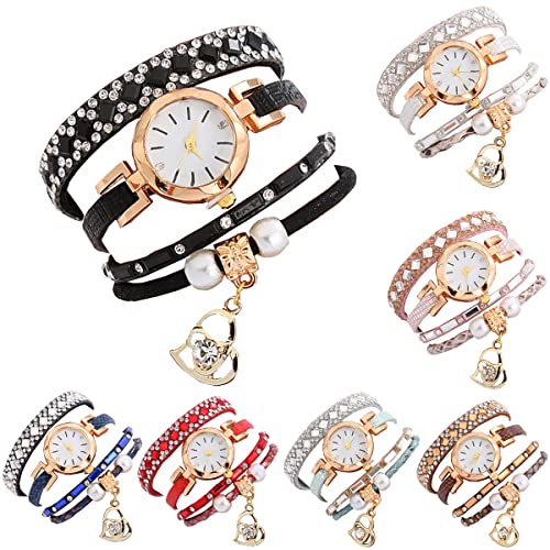 CdyBox Ladies Wrap Bracelet Watch Set with Love Zambia Ubuy