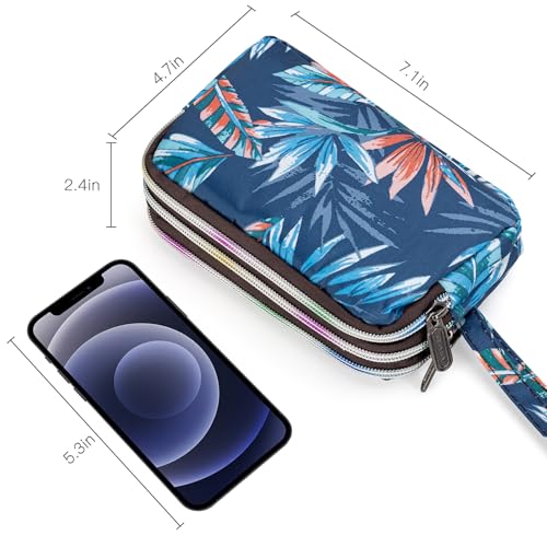 Image of BIAOTIE Large Capacity Wristlet Wallet - Women Printed Nylon Waterproof Handbag Clutch Purse