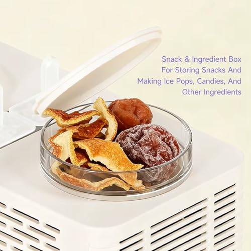 Máquina portátil mini fabricadora de paletas heladas para uso doméstico, blanca, con 4 palitos, hace 2 paletas en 25 minutos, para casa, oficina, auto o camping miniatura 6