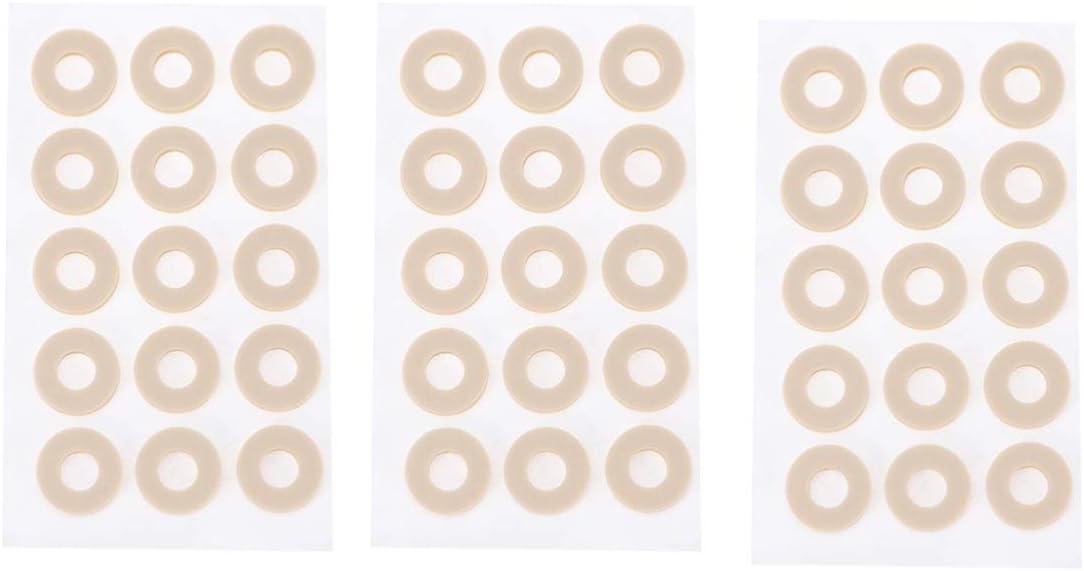 HEALLILY 45Pcs Callus Pads Callus Cushions Toe Pads Corn Cushions Self Adhesive Callus Cushions Round Shaped Cushion Soft Corn Pads Waterproof Toe and Foot Protectors Reduce Foot and Heel Pain
