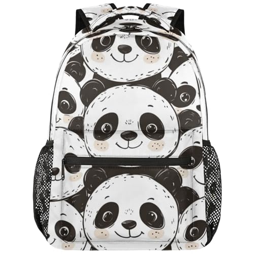 Kids Backpacks for Boys Girls - 16 Inch Panda Schoolbag Lightweight Waterproof Book Bag for Preschool, Kindergarten, Elementary Back to School Children