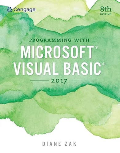 Programming With Microsoft Visual Basic 2017 (Mindtap Course List) #TOP3