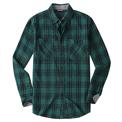 Alex Vando Mens Button Down Shirts Regular Fit Long Sleeve Casual Plaid Flannel Shirt