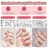 Smalto per Stamping Kit, Estampacion Uñas de Acero, Nail Art,...