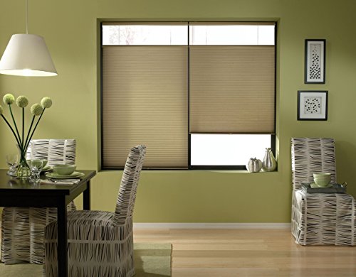 Windowsandgarden Cordless Top Down Bottom Up Cellular Honeycomb Shades, 19W X 36H, Amber, Sizes 18-38 Inches Wide