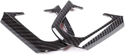 Miniatura 8 de YIWANG carbono Fibra estilo coche volante botón marco etiqueta 2 unids para BMW 5 serie G30 528li 530li 2017 2018 2019 auto Accesorios