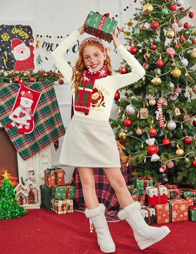 Image of Arshiner Girls Long Sleeve Mock Turtleneck Shirts Slim Fit Base Layer Top