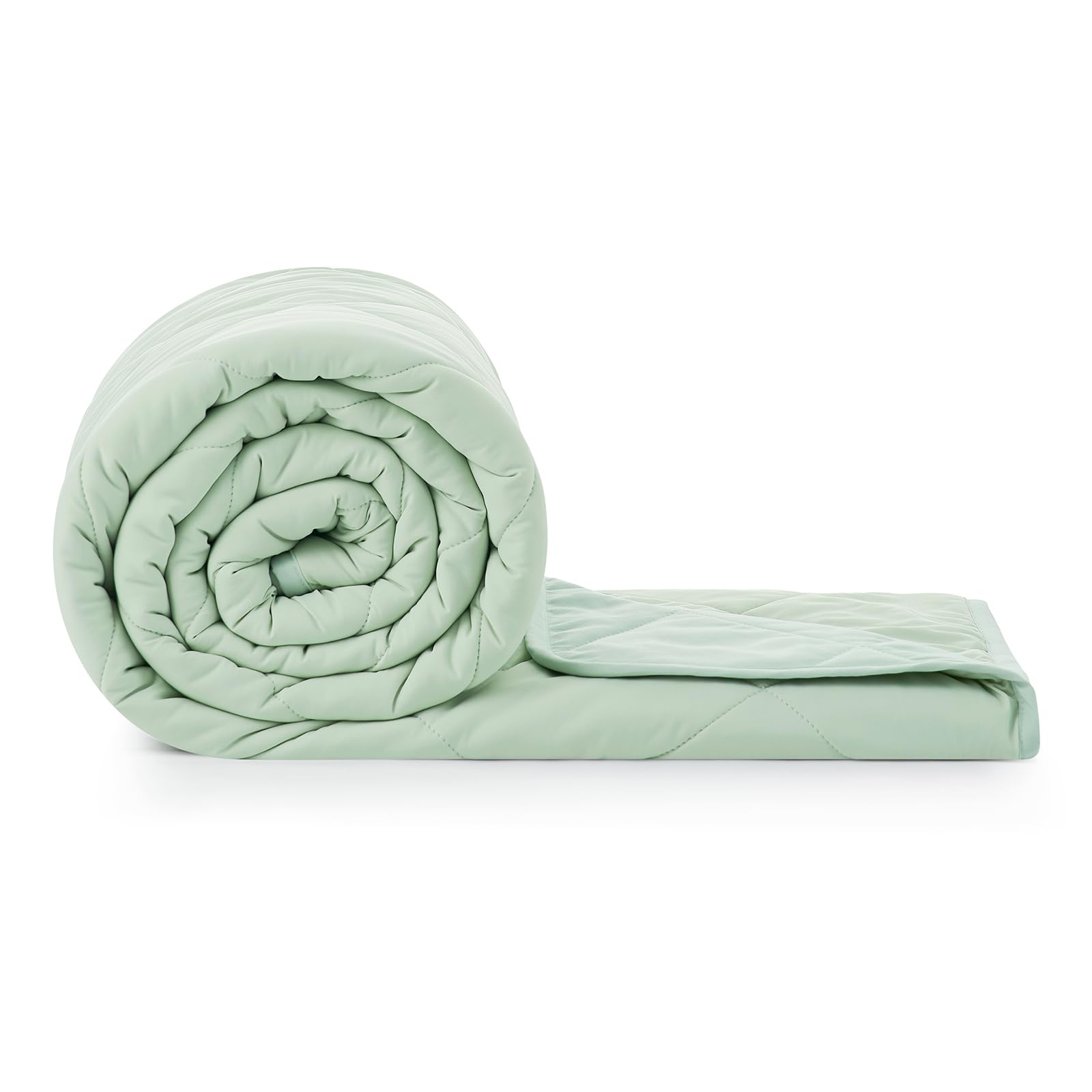 Cozy Bliss Cooling Throw Blanket for Hot Sleepers 50"x70", Q-Max 0.45 Cooling Comfort, Cold Blankets for Night Sweats Sleeping, Ultra-Cool Lightweight Breathable Summer Blanket for Couch Bed, Green