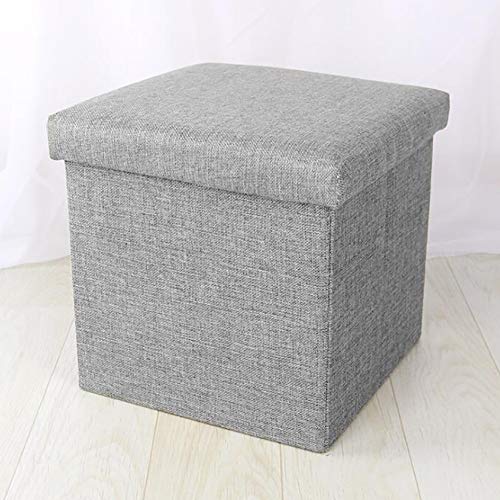 Repose-Pieds de Rangement Pliable Gain de Place Organiseur Pouf