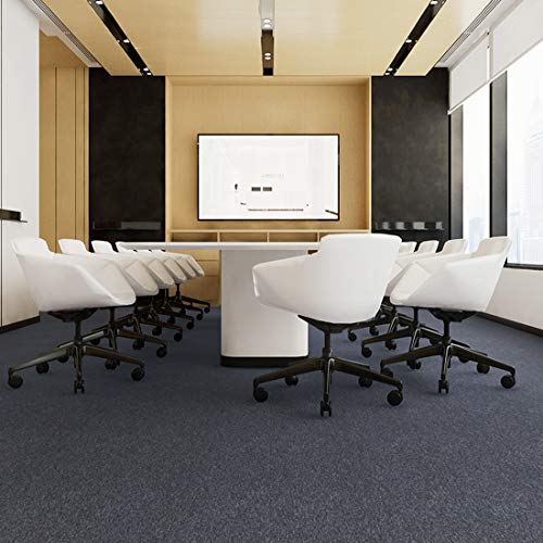 Myoyay 28 Pcs Commercial Carpet Tiles, 20”X 20” Carpet Floor Tiles With Anti-Slip Pvc Back, Non Slip Square Carpet Tiles For Residential & Commercial Flooring Use(Dark Grey) #TOP1