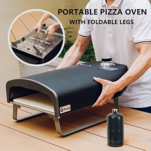 Q-Pizza-Outdoor-Pizza-Oven-Portable-Gas-Pizza-Oven-with-13x13in-Pizza-Stone-for-Outside-Cooking-Backyard-Pizza-Maker-Pizza-Accessory-Ideal-for-Outdoor-Kitchen-and-Party-Great-Gift Q Pizza Outdoor Pizza Oven Portable Gas Pizza Oven with 13x13in Pizza Stone for Outside Cooking Backyard Pizza Maker Pizza Accessory Ideal for Outdoor Kitchen and Party Great Gift