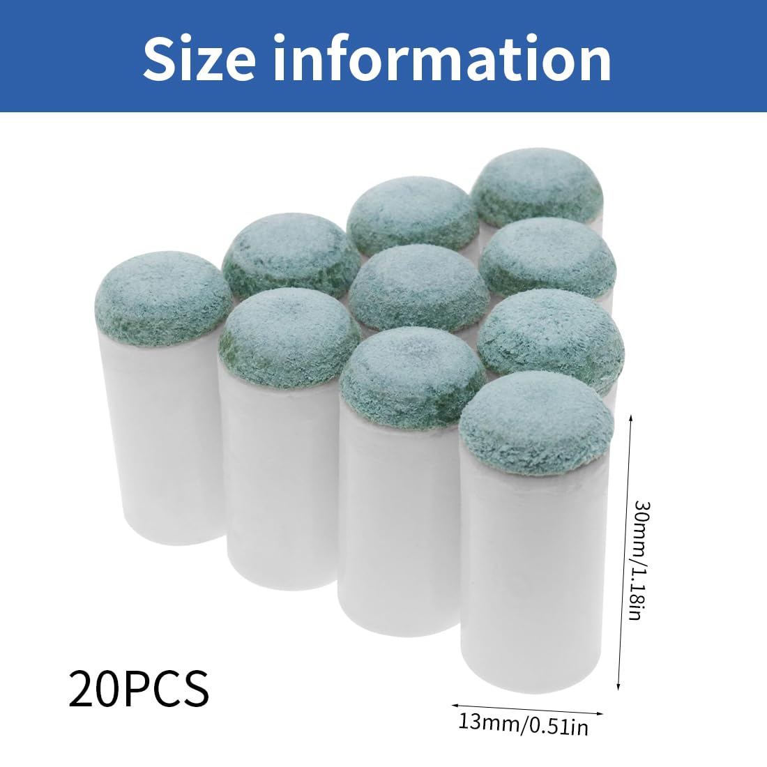 WeddHuis 20 pezzi puntali stecca biliardo ricambio plastica