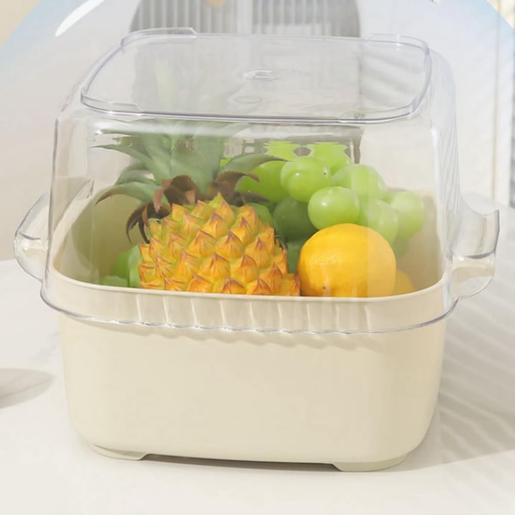 Set di colino e ciotole in acciaio inox, per la pulizia della frutta