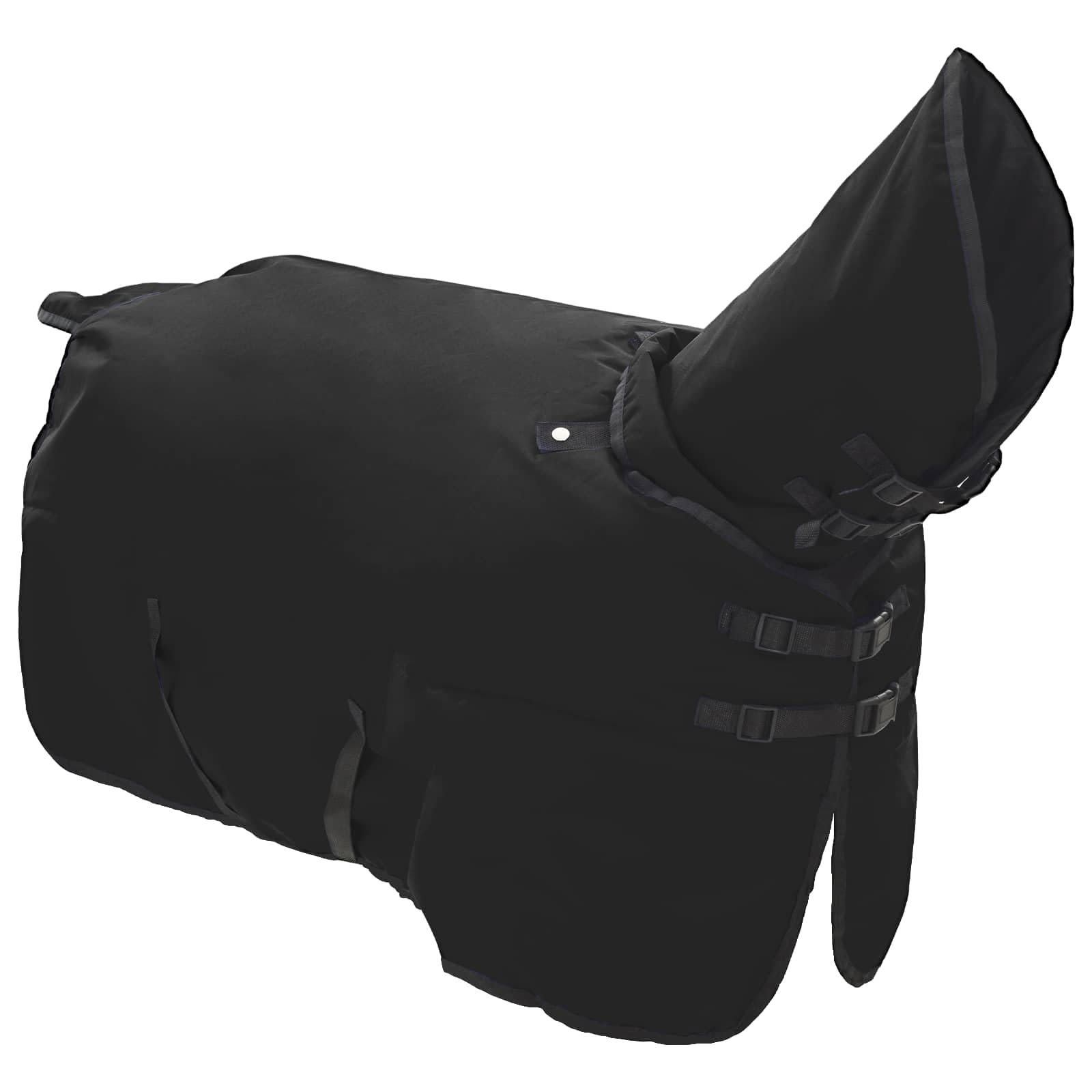 Manta para Caballo Verde Oscuro y Negro 125 cm Poliéster,Mantas y Capas para Caballos,1.602kg-42013172