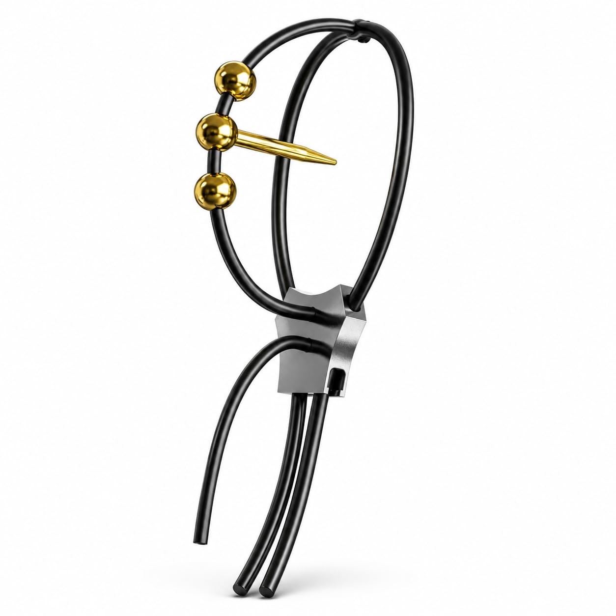 Dr. Electro ESTIM Dilator cinturino da polso, Harn alla Plug con silicone cinturino da polso, per elettrostimulazione lation, Gold