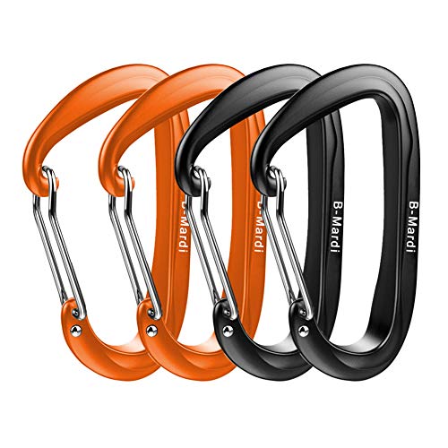 B-Mardi Ultra Sturdy Carabiner Clips,4 Pack, Certified 12KN (2697 lbs) Heavy Duty Caribeaners