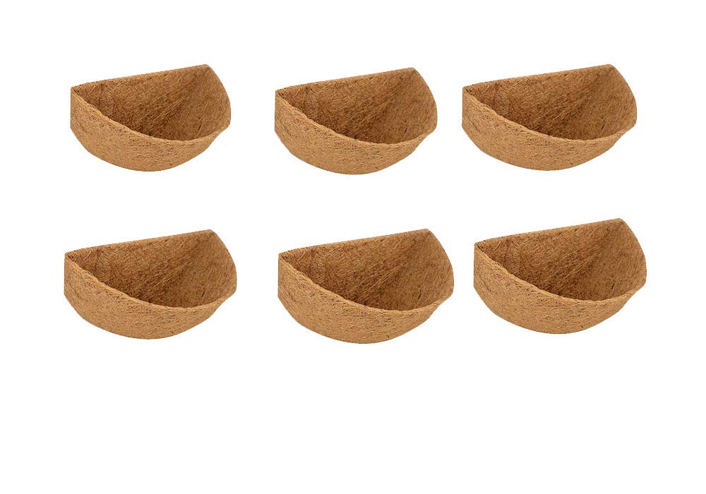 COIR GARDEN COCO FIBER WALL HANGER HALF LINER - WINDOW HANGING PLANTER POTS - COIR LINER - BASKET LINER 12 INCH - 6 PIECES HALF LINER (B07BPZ94ZM) Amazon Price History, Amazon Price Tracker